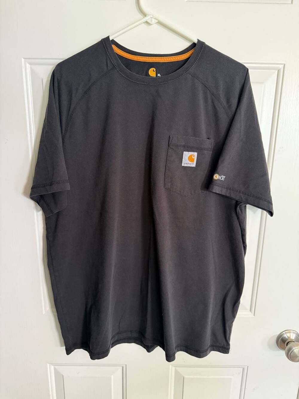 Carhartt Force Relaxed Fit Pocket T-Shirt Size XL Black Short Sleeve